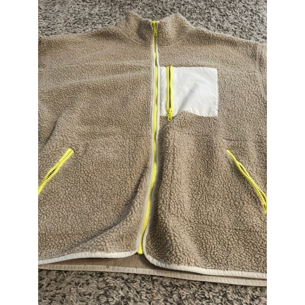 Universal Thread Sherpa Fleece Jacket XXL Tan Neon Zip‎ Up
